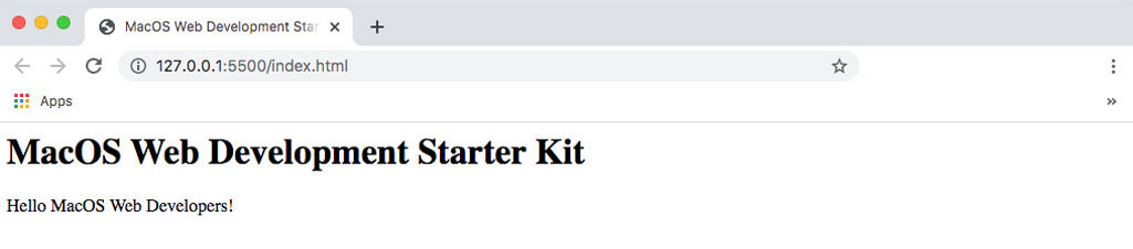 Hello MacOS Web Developers